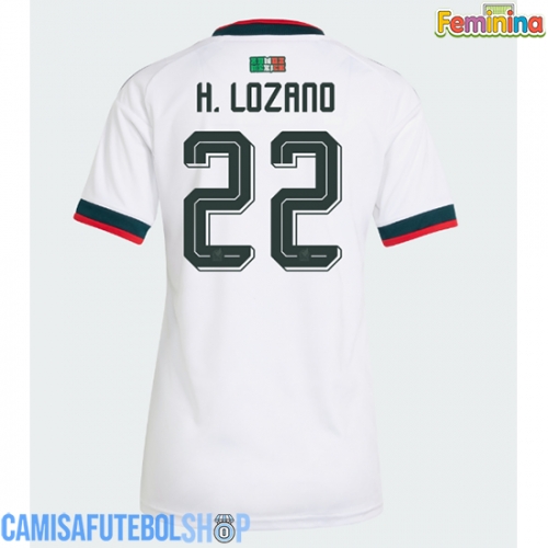 Camisa de time de futebol México Hirving Lozano #22 Replicas 2º Equipamento Feminina Mundo 2026 Manga Curta